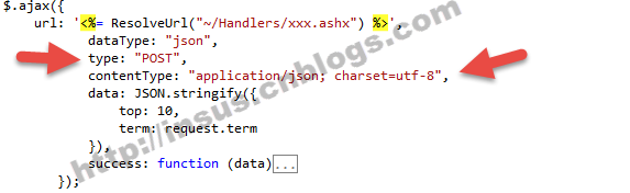 jQuery post数据至ashx实例详解1