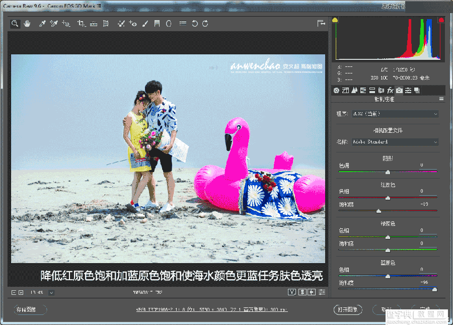 Photoshop调出清新通透的海边外景婚片7