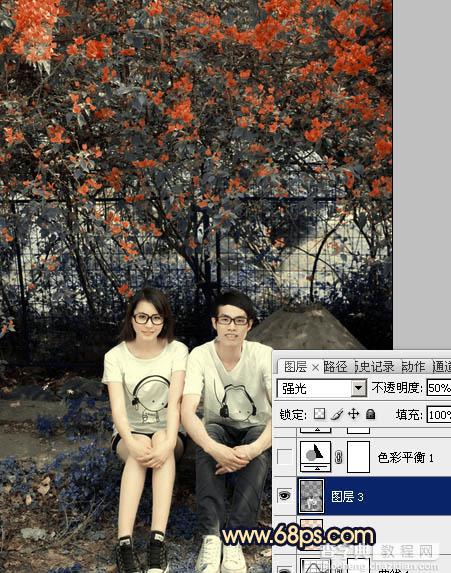 photoshop 影楼经典蓝黄色图片调色方法10