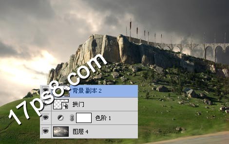 photoshop设计合成恐怖的山丘城堡4