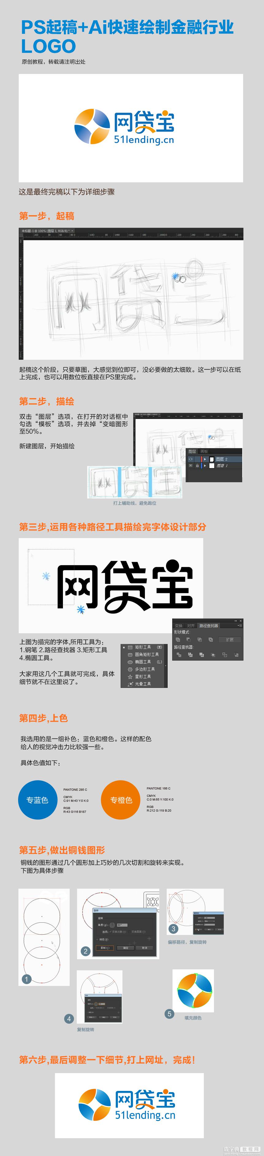 PS结合AI快速绘制金融行业LOGO1