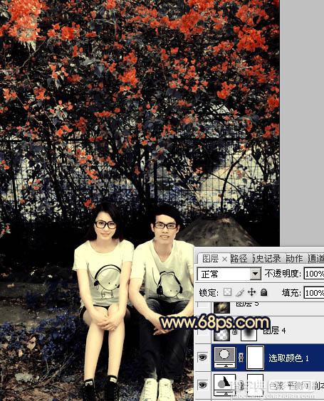 photoshop 影楼经典蓝黄色图片调色方法17