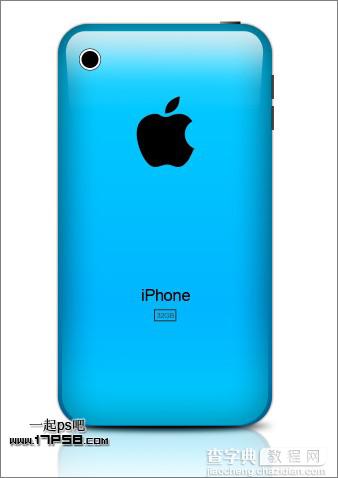 photoshop绘制出蓝色苹果iPhone4背壳1