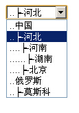 javascript实现在下拉列表中显示多级树形菜单的方法1