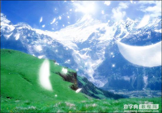 photoshop 合成梦幻的雪山一角1