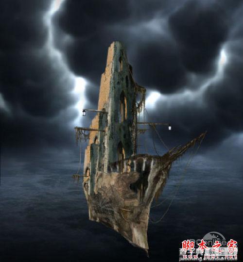 Photoshop合成制作出在海上漂泊的幽灵鬼船50