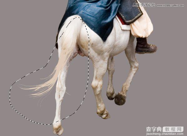 Photoshop合成骑着白马的骑士在山谷中瞭望远方52