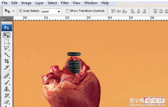 Photoshop合成创意抽象的机械人心脏效果图10