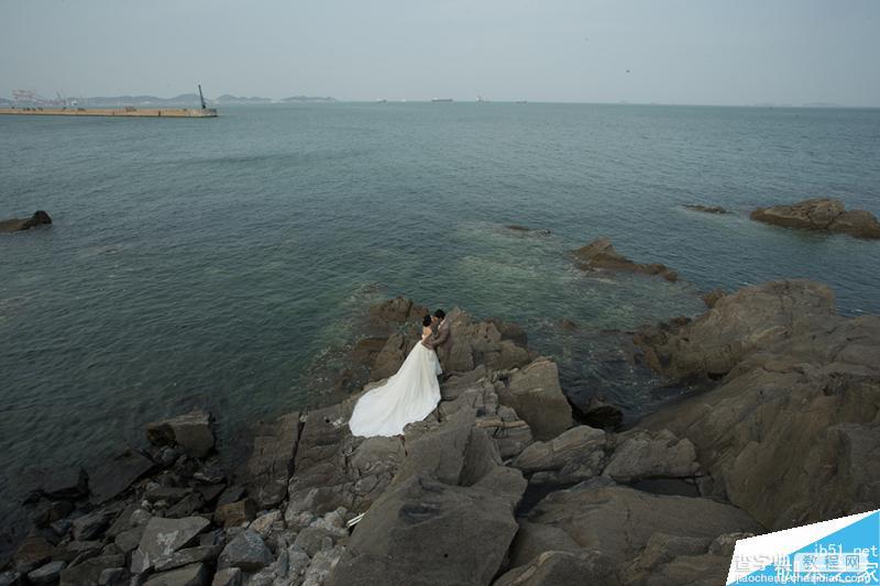 Photoshop将偏灰的海边婚纱人像照调出时尚大气效果2