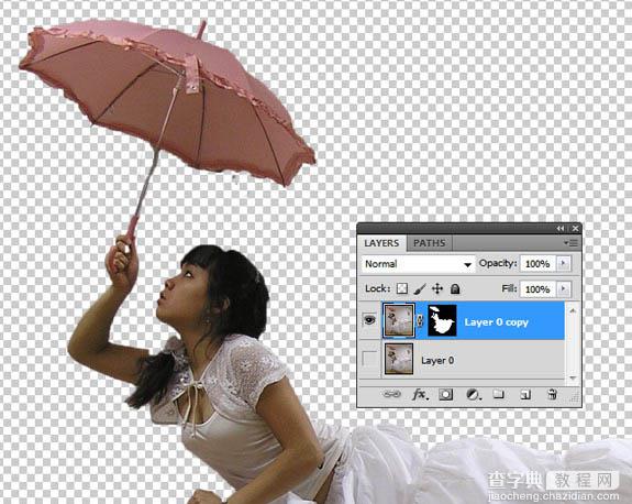 photoshop经典合成海边带伞飞翔的仙女13