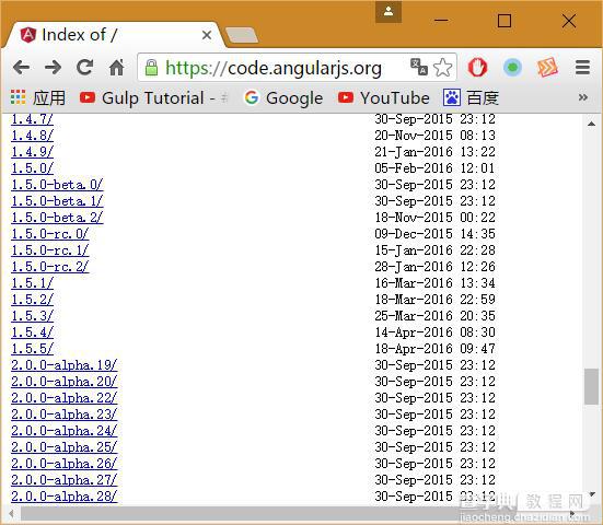 AngularJS 所有版本下载地址1