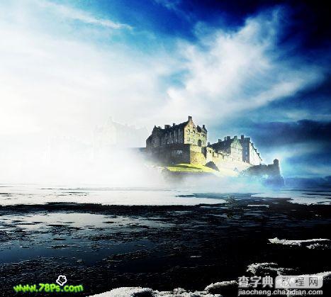 photoshop 合成冰河上的古代城堡32