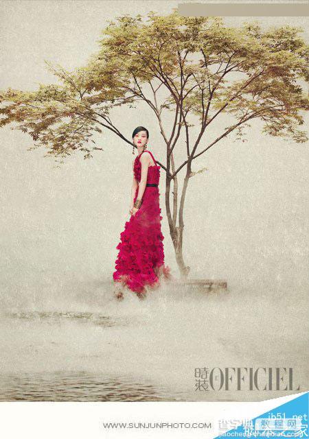 Photoshop将室内美女照片后期调出复古的中国风效果8