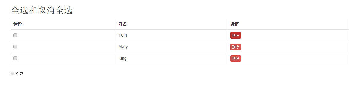 AngularJS实现全选反选功能1