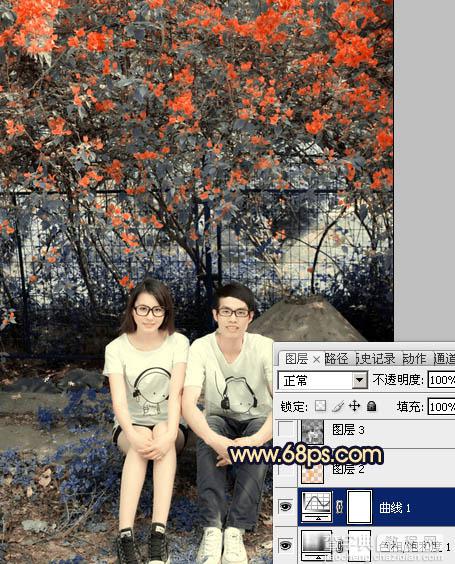 photoshop 影楼经典蓝黄色图片调色方法8