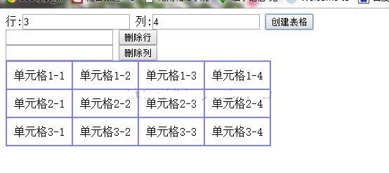 JavaScript如何动态创建table表格2