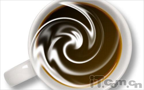 Photoshop下利用滤镜实现咖啡搅拌时的漩涡效果14
