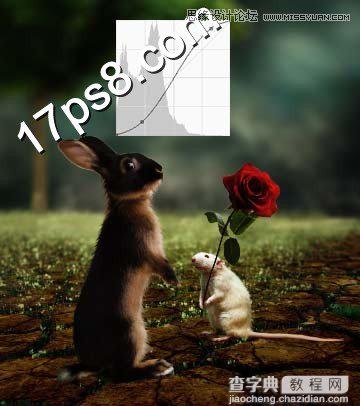 photoshop合成制作情人节小老鼠向松鼠送玫瑰花场景10