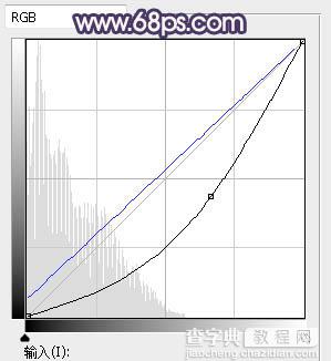 Photoshop将树林人物图片调制出高对比暗调蓝黄色36