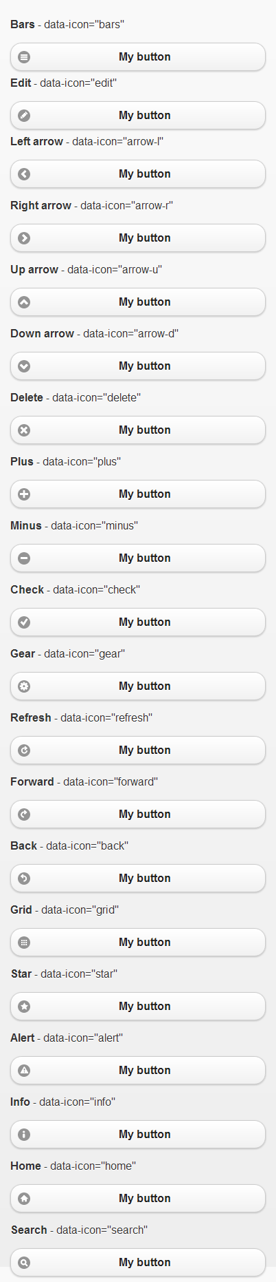 使用jQuery在移动页面上添加按钮和给按钮添加图标6
