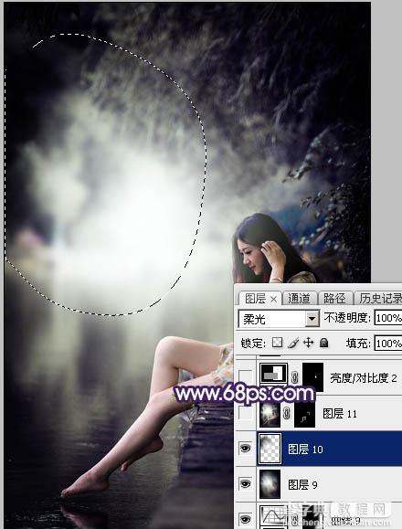 Photoshop将水景人物图片打造出唯美的中性冷褐色48