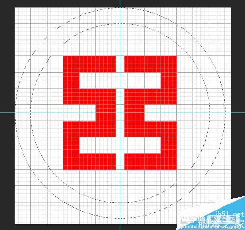 用photoshop制作一个工商银行图标6