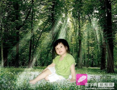 Photoshop 合成梦幻森林里的小天使4