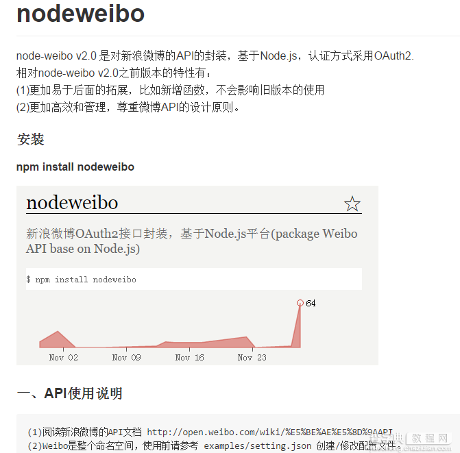 node爬取微博的数据的简单封装库nodeweibo使用指南1