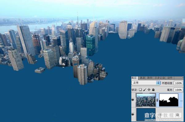 photoshop合成科幻的洪水蔓延的城市4