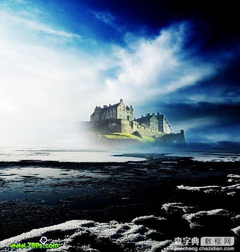 photoshop 合成冰河上的古代城堡21