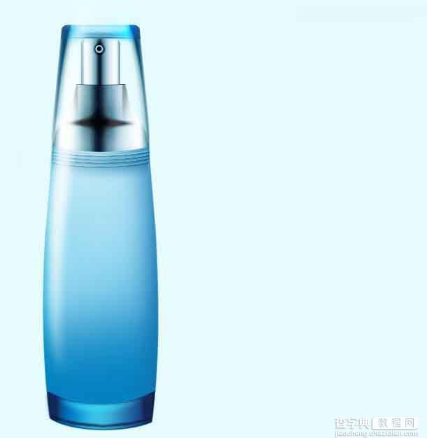 Photoshop绘制清新风格的蓝色化妆品包装瓶24