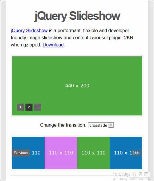 分享28款免费实用的 JQuery 图片和内容滑块插件9
