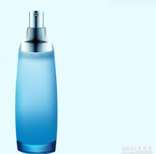 Photoshop绘制清新风格的蓝色化妆品包装瓶18