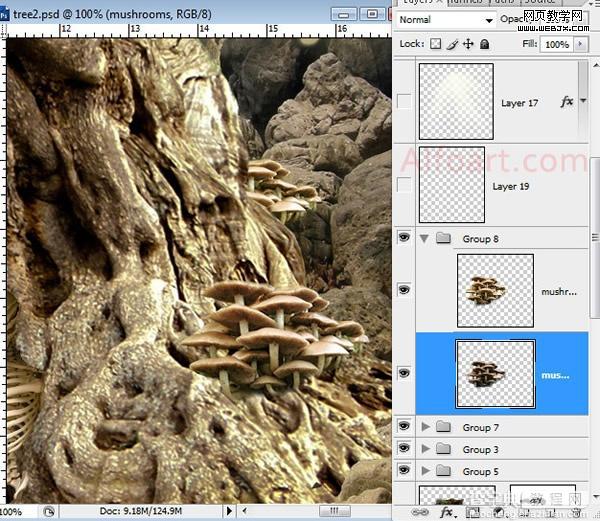 photoshop 合成恐怖的树怪20