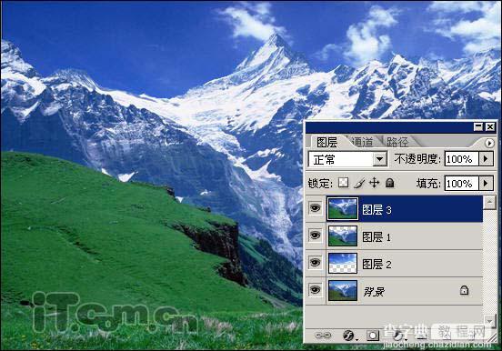 photoshop 合成梦幻的雪山一角10