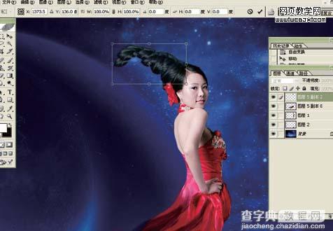 photoshop 性感花瓶美女合成13