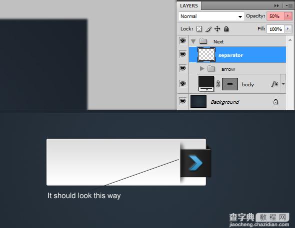 Photoshop制作的一个质感网页导航按钮21