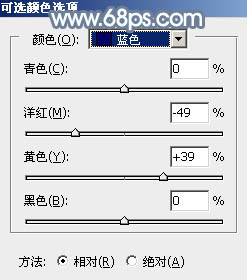 Photoshop将水景人物图片打造出柔和的古典青蓝色特效20