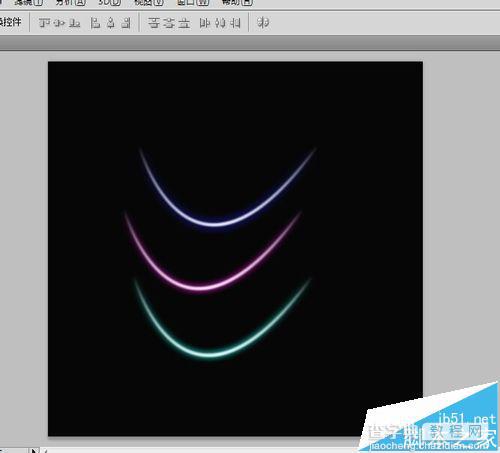 PS怎么制作发光的彩色弧线?1