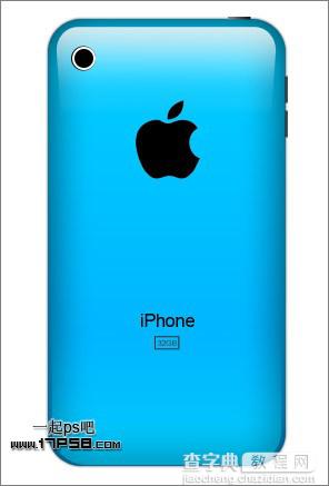 photoshop绘制出蓝色苹果iPhone4背壳13