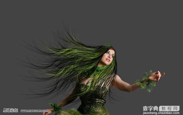 photoshop 合成漂亮的森林女皇11
