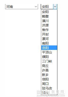 Bootstrap+jfinal实现省市级联下拉菜单1