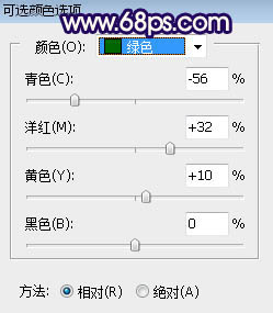 Photoshop调制出灿烂的蓝黄色霞光绿树中的人物图片6