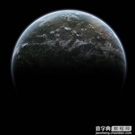 photoshop合成制作出流星撞击星球的壮观景象3