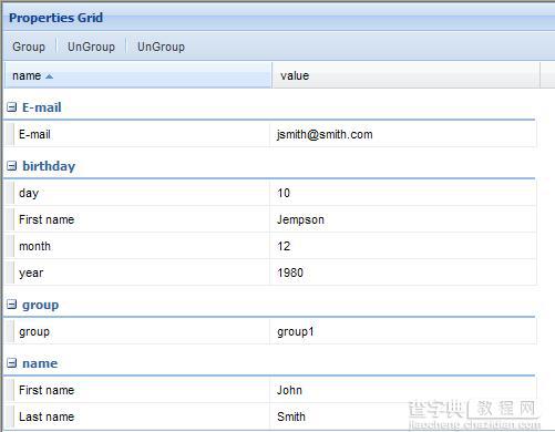 ExtJs扩展之GroupPropertyGrid代码1