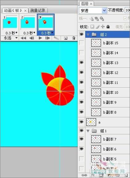 photoshop CS3制作开花逐帧动画19
