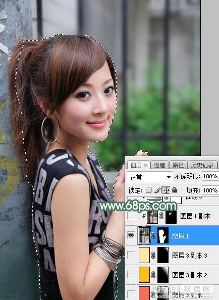 Photoshop调制出温馨的阳光暖色窗户边人物图片4