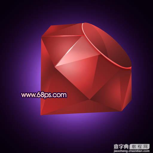 Photoshop打造一颗漂亮的红色钻石22