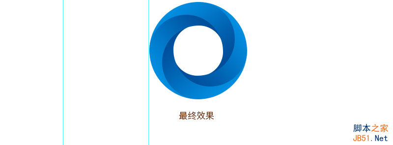 Photoshop路径工具绘制曲面四分环的LOGO图标6