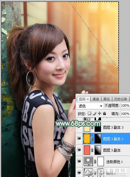 Photoshop调制出温馨的阳光暖色窗户边人物图片16